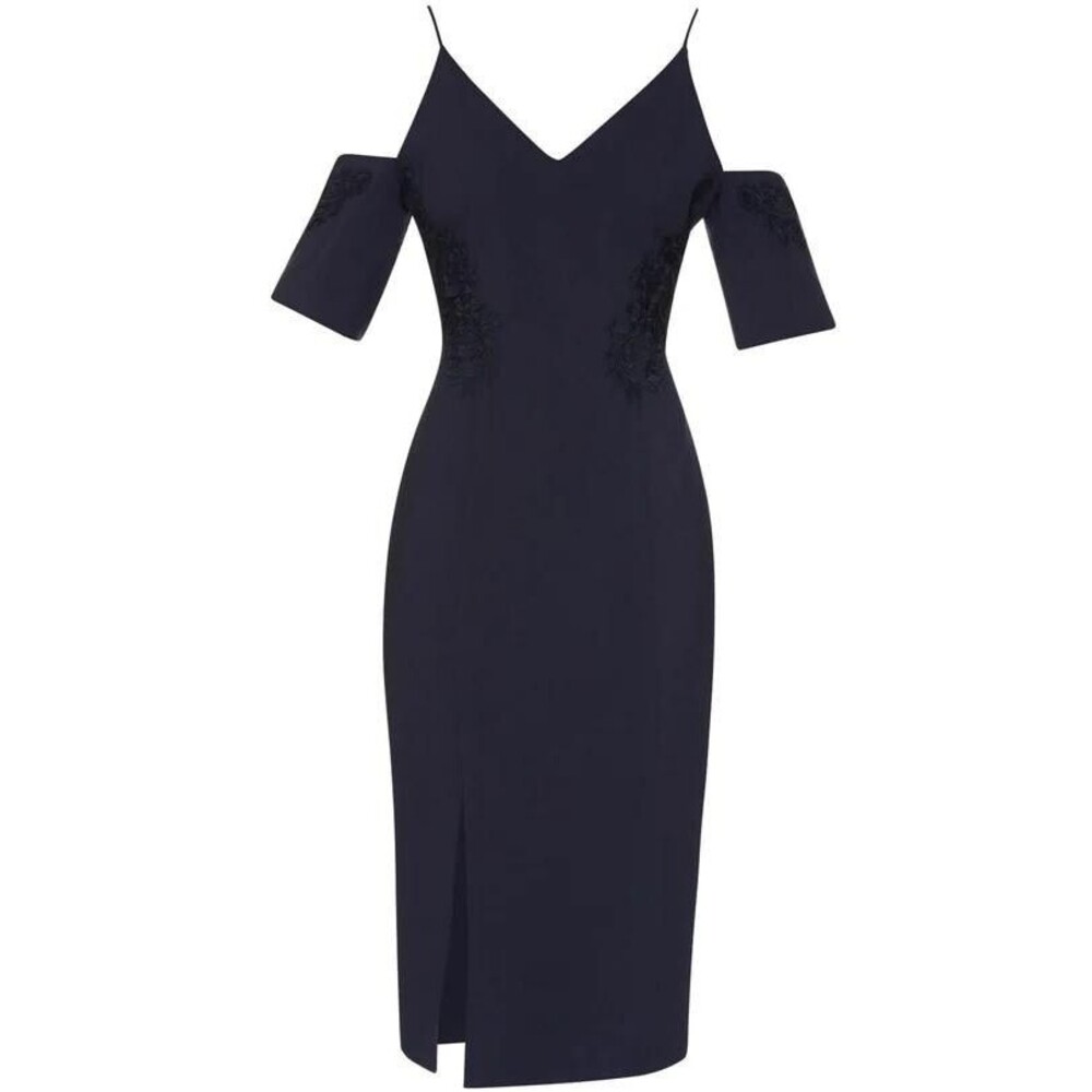 NWT Keepsake Midnight Elegance Cold Shoulder Midi Dress - Picture 4 of 4